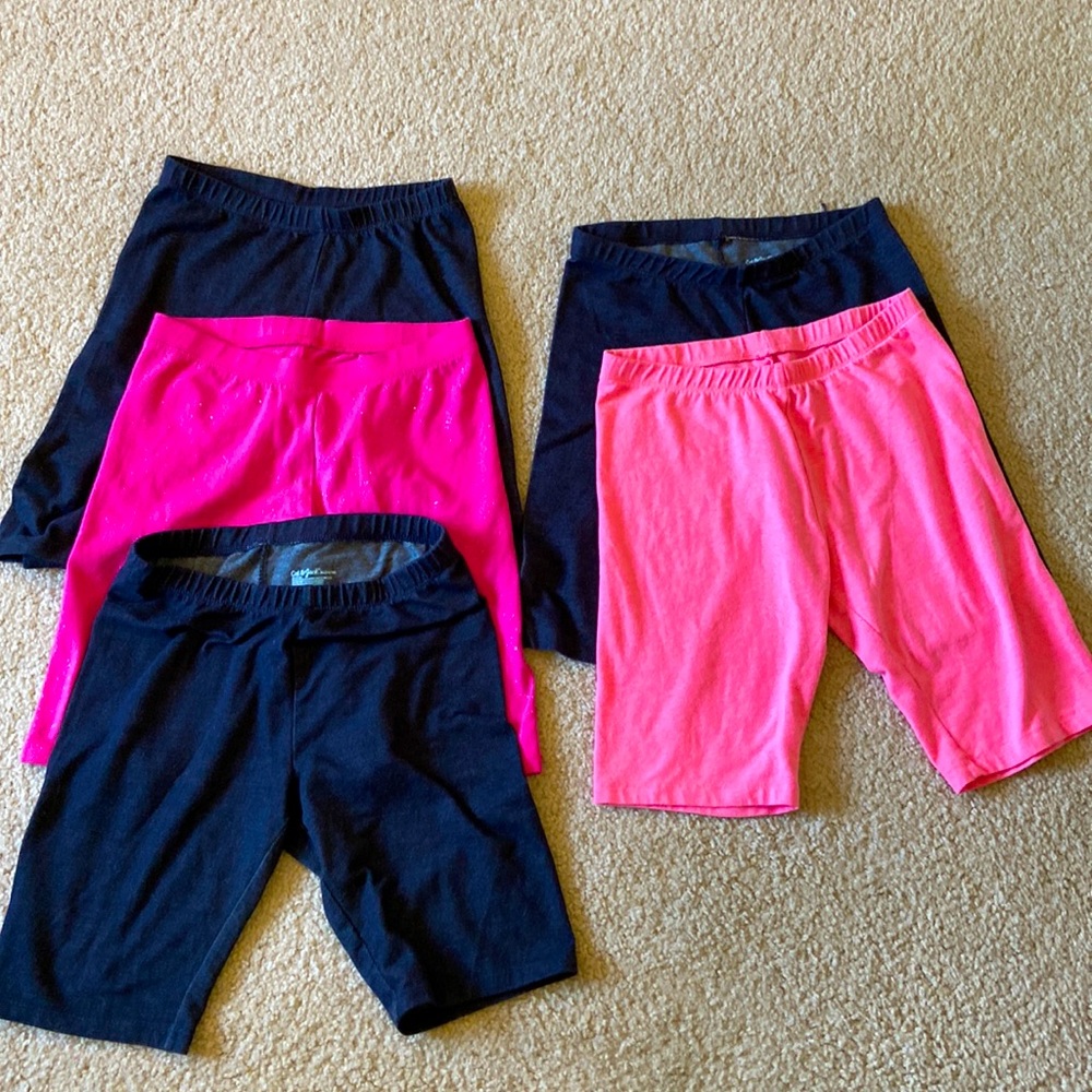 5 pairs girls biker shorts